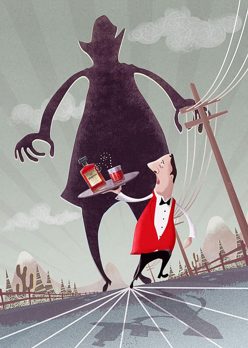 Disaronno | ilustrador vintage | ilustrador mapas