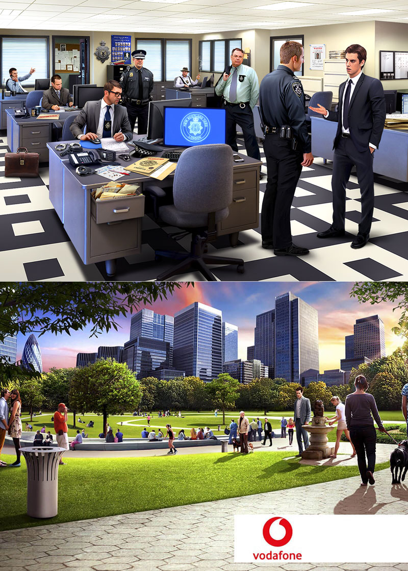 Vodafone | ilustrador realista