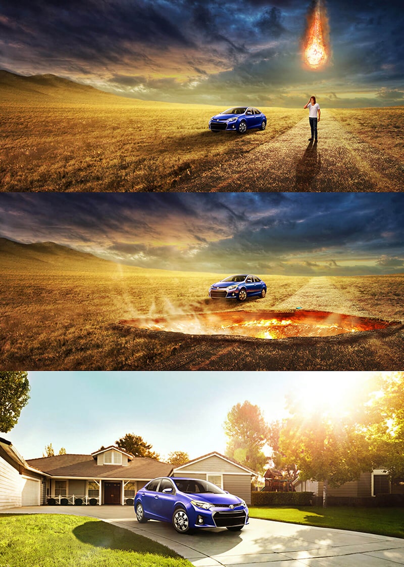 Toyota | concept art illustrations and storyboard studio 2D art