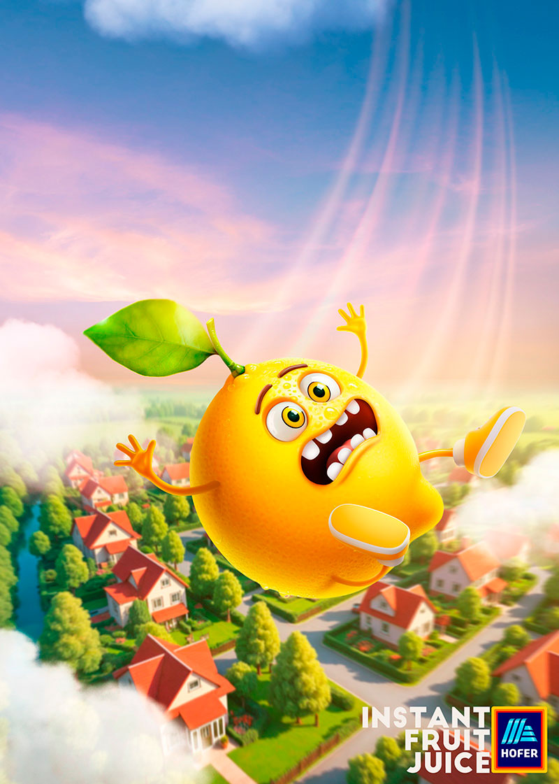 Ilustraciones publicitarias para HOFER en Europa