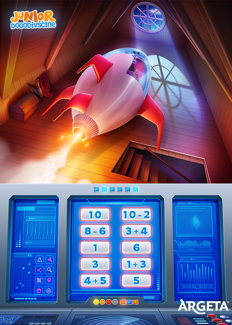 Ilustraciones para juego infantil de Argeta