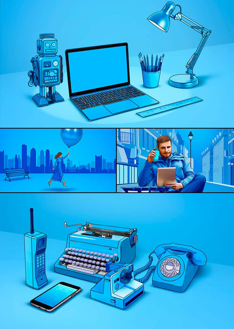 Telekom Slovenije | Concept art illustrations | realistic storyboard