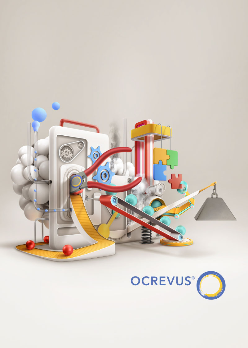 Ilustracion publicitaria para Ocrevus