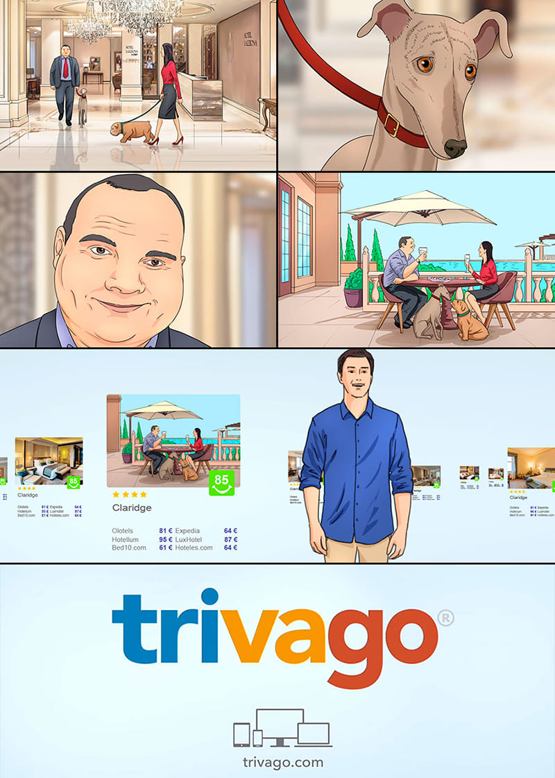 Trivago | storyboards | ilustradores Madrid